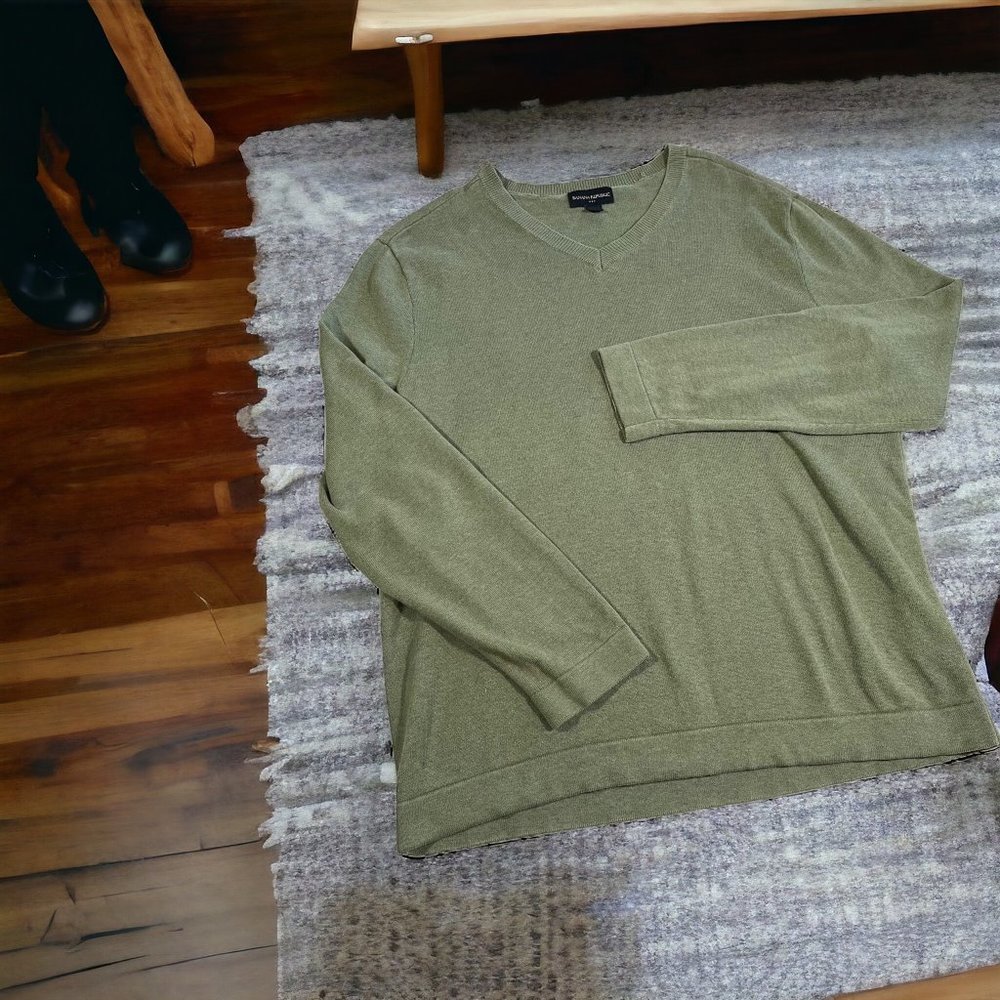 Banana Republic‎ Factory Men's Vneck 100% Cotton Sweater Size Lg